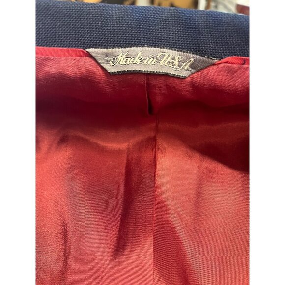 VTG Levis Strauss Business Class Sport Coat Blazer 48R Blue USA - Picture 10 of 12